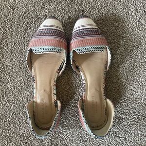 Isaac Mizrahi Striped Flats - Pink, Blue, White